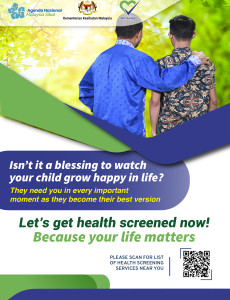 Let's Get Health Screened Now! Becaus Your Life Matters